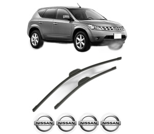 Set stergatoare NISSAN MURANO I (Z50) din 2003-2008, pentru parbriz auto, 2 bucati, Bosch Aerotwin Retrofit, din cauciuc siliconat rezistent, 4 Stickere Auto NISSAN v43989