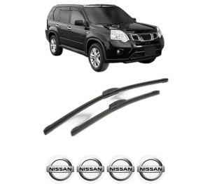 Set stergatoare NISSAN X-TRAIL VAN (T31) din 2011-2014, pentru parbriz auto, 2 bucati, Bosch Aerotwin Retrofit, din cauciuc siliconat rezistent, 4 Stickere Auto NISSAN v45809