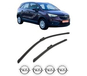 Set stergatoare OPEL CROSSLAND X Van din 2018-2019, pentru parbriz auto, 2 bucati, Bosch Aerotwin, din cauciuc siliconat rezistent, 4 Stickere Auto OPEL v51949