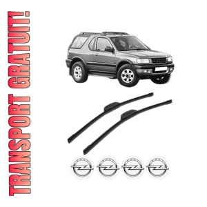 Set stergatoare OPEL FRONTERA B (U99) din 1998-2002, pentru parbriz auto, 2 bucati, Bosch Aerotwin Retrofit, din cauciuc siliconat rezistent, 4 Stickere Auto OPEL