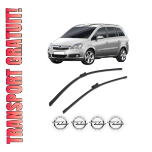 Set stergatoare OPEL ZAFIRA / ZAFIRA FAMILY B (A05) din 2005-2015, pentru parbriz auto, 2 bucati, Bosch Aerotwin, din cauciuc siliconat rezistent, 4 Stickere Auto OPEL