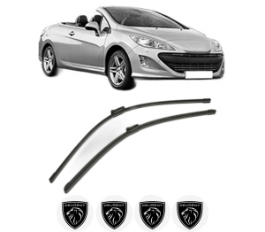 Set stergatoare PEUGEOT 308 CC (4B_) din 2009-2014, pentru parbriz auto, 2 bucati, Bosch Aerotwin, din cauciuc siliconat rezistent, 4 Stickere Auto PEUGEOT v55929
