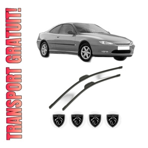 Set stergatoare PEUGEOT 406 Coupe (8C) din 1997-2002, pentru parbriz auto, 2 bucati, Bosch Aerotwin Retrofit, din cauciuc siliconat rezistent, 4 Stickere Auto PEUGEOT