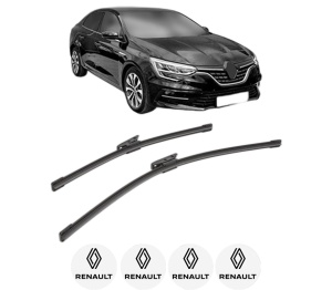 Set stergatoare RENAULT MEGANE IV Saloon din 2016-2019, pentru parbriz auto, 2 bucati, Bosch Aerotwin, din cauciuc siliconat rezistent, 4 Stickere Auto RENAULT v49784