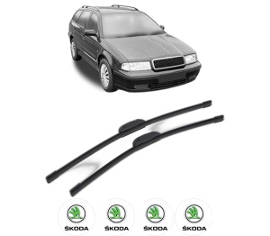 Set stergatoare SKODA OCTAVIA I Estate Van (1U5) din 2000, pentru parbriz auto, 2 bucati, Bosch Aerotwin Retrofit, din cauciuc siliconat rezistent, 4 Stickere Auto SKODA v47709
