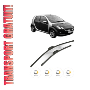 Set stergatoare SMART FORFOUR (454) din 2004-2006, pentru parbriz auto, 2 bucati, Bosch Aerotwin Retrofit, din cauciuc siliconat rezistent, 4 Stickere Auto SMART