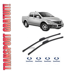 Set stergatoare SSANGYONG Actyon SPORTS I (QJ) din 2007-2011, pentru parbriz auto, 2 bucati, Bosch Aerotwin Retrofit, din cauciuc siliconat rezistent, 4 Stickere Auto SSANGYONG