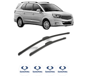 Set stergatoare SSANGYONG RODIUS II din 2013-2015, pentru parbriz auto, 2 bucati, Bosch Aerotwin Retrofit, din cauciuc siliconat rezistent, 4 Stickere Auto SSANGYONG v45749