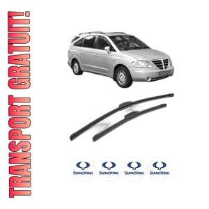 Set stergatoare SSANGYONG STAVIC din 2013, pentru parbriz auto, 2 bucati, Bosch Aerotwin Retrofit, din cauciuc siliconat rezistent, 4 Stickere Auto SSANGYONG