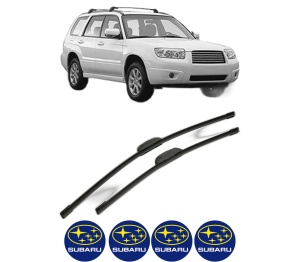 Set stergatoare SUBARU FORESTER (SH_) din 2008-2011, pentru parbriz auto, 2 bucati, Bosch Aerotwin Retrofit, din cauciuc siliconat rezistent, 4 Stickere Auto SUBARU v45269