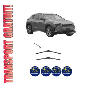 Set stergatoare SUBARU SOLTERRA din 2022, pentru parbriz auto, 2 bucati, Valeo Silencio, din cauciuc siliconat rezistent, 4 Stickere Auto SUBARU