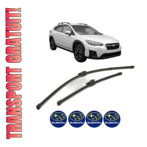 Set stergatoare SUBARU XV (GT) din 2017-2019, pentru parbriz auto, 2 bucati, Valeo Silencio Xtrm, din cauciuc siliconat rezistent, 4 Stickere Auto SUBARU