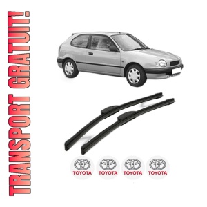 Set stergatoare TOYOTA COROLLA Compact (_E11_) din 1997-2000, pentru parbriz auto, 2 bucati, Bosch Aerotwin Retrofit, din cauciuc siliconat rezistent, 4 Stickere Auto TOYOTA