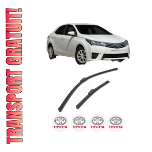 Set stergatoare TOYOTA COROLLA Saloon (_E18_, ZRE1_) din 2013, pentru parbriz auto, 2 bucati, Bosch Aerotwin Retrofit, din cauciuc siliconat rezistent, 4 Stickere Auto TOYOTA