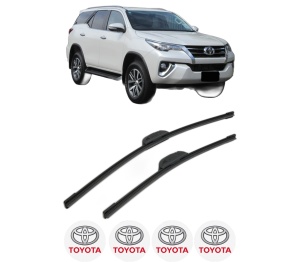 Set stergatoare TOYOTA FORTUNER (_N15_, _N16_) din 2015, pentru parbriz auto, 2 bucati, Bosch Aerotwin Retrofit, din cauciuc siliconat rezistent, 4 Stickere Auto TOYOTA v42719