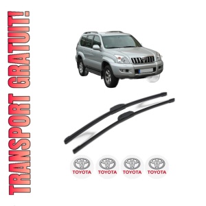 Set stergatoare TOYOTA LAND CRUISER PRADO (_J12_) din 2002-2010, pentru parbriz auto, 2 bucati, Bosch Aerotwin Retrofit, din cauciuc siliconat rezistent, 4 Stickere Auto TOYOTA - Img 1