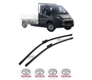 Set stergatoare TOYOTA PROACE MAX Platform/Chassis (MFY_) din 2024, pentru parbriz auto, 2 bucati, Bosch Aerotwin, din cauciuc siliconat rezistent, 4 Stickere Auto TOYOTA v55629