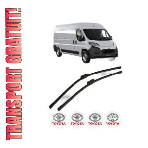 Set stergatoare TOYOTA PROACE MAX Van (MFY_, MFQ_) din 2024, pentru parbriz auto, 2 bucati, Bosch Aerotwin, din cauciuc siliconat rezistent, 4 Stickere Auto TOYOTA