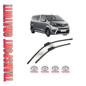 Set stergatoare TOYOTA PROACE VERSO Bus (MPY_) din 2016-2024, pentru parbriz auto, 2 bucati, Bosch Aerotwin, din cauciuc siliconat rezistent, 4 Stickere Auto TOYOTA