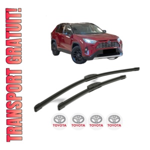 Set stergatoare TOYOTA RAV 4 V (_A5_, _H5_) din 2018-2020, pentru parbriz auto, 2 bucati, Bosch Aerotwin Retrofit, din cauciuc siliconat rezistent, 4 Stickere Auto TOYOTA