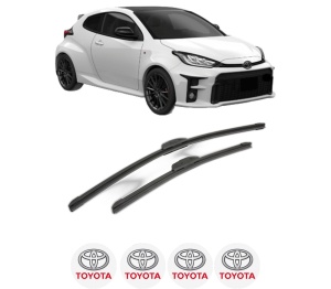 Set stergatoare TOYOTA YARIS (_P21_, _PA1_, _PH1_) din 2020, pentru parbriz auto, 2 bucati, Bosch Aerotwin Retrofit, din cauciuc siliconat rezistent, 4 Stickere Auto TOYOTA v45629