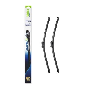 Set stergatoare Volkswagen BEETLE (5C1, 5C2) din 2011-2019, pentru parbriz auto, 2 bucati, Valeo Silencio Xtrm, din cauciuc siliconat rezistent, 4 Stickere Auto Volkswagen v37137