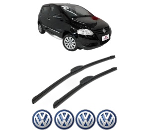 Set stergatoare Volkswagen FOX Van (5Z1) din 2010-2011, pentru parbriz auto, 2 bucati, Bosch Aerotwin Retrofit, din cauciuc siliconat rezistent, 4 Stickere Auto Volkswagen v54309