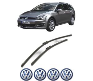 Set stergatoare Volkswagen GOLF VAN VII Variant (BA5) din 2013-2017, pentru parbriz auto, 2 bucati, Bosch Aerotwin, din cauciuc siliconat rezistent, 4 Stickere Auto Volkswagen v52129