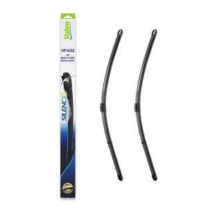 Set stergatoare Volkswagen TOUAREG (7P5, 7P6) din 2010-2018, pentru parbriz auto, 2 bucati, Valeo Silencio Xtrm, din cauciuc siliconat rezistent, 4 Stickere Auto Volkswagen v40449