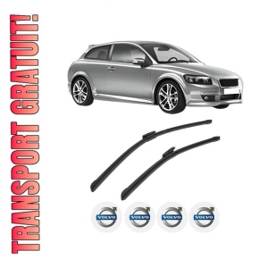 Set stergatoare VOLVO C30 (533) din 2006-2012, pentru parbriz auto, 2 bucati, Bosch Aerotwin Multi, din cauciuc siliconat rezistent, 4 Stickere Auto VOLVO