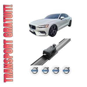 Set stergatoare VOLVO S60 III (224) din 2019-2023, pentru parbriz auto, 2 bucati, Bosch Aerotwin Jet Blade, din cauciuc siliconat rezistent, 4 Stickere Auto VOLVO
