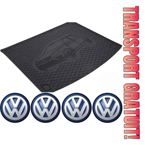 Set tavita portbagaj Volkswagen Touareg II SUV 02.2010 - 03.2018 si 4 stickere rotunde Volkswagen
