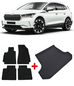 Skoda Enyaq Set Covorase + tavita portbagaj auto Skoda Enyaq iV fabricatie 04.2021 - 01.2022, caroserie suv, portbagaj inferior si superior - Img 2