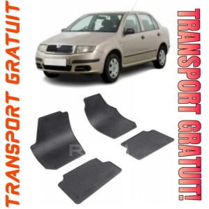 Skoda Fabia II fabricat din 03.2007 - 10.2014, Sedan, set covorase auto dedicate, din cauciuc 100% Premium