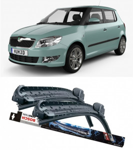 Skoda Fabia II Set 2 stergatoare parbriz Bosch Aerotwin 600/475mm compatibile cu Skoda Fabia II (2007-2014) (53 cm / 53 cm) accesorii pentru autoturismul tau - masina v115099