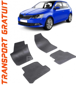 Skoda Fabia III fabricat din 11.2014 - Prezent, Hatchback, set covorase auto dedicate, din cauciuc 100% Premium accesorii pentru autoturismul tau - masina v151195