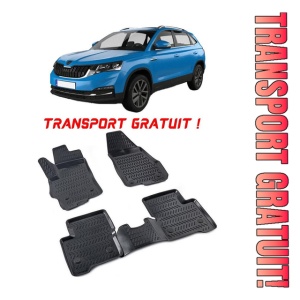 Skoda Kamiq 2019-2025 Set 4 covorase auto din cauciuc tip tavita premium line 3D - Transport Gratuit!