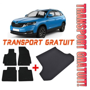 Skoda Kamiq din 09.2019 - Prezent Suv Portbagaj Inferior *2, Set Covorase + tavita portbagaj auto