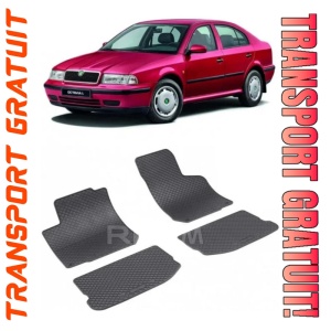 Skoda Octavia I fabricat din 1998 - 2004, Sedan, set covorase auto dedicate, din cauciuc 100% Premium
