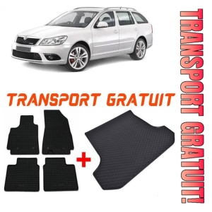 Skoda Octavia II din 2004 - 04.2013 Combi Portbagaj Inferior *1, Set Covorase + tavita portbagaj auto
