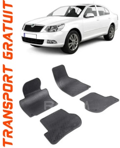 Skoda Octavia II fabricat din 03.2004 - 01.2013, Sedan, set covorase auto dedicate, din cauciuc 100% Premium accesorii pentru autoturismul tau - masina v151951