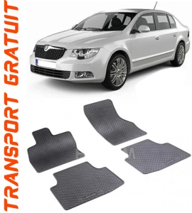 Skoda Superb III fabricat din 05.2015 - Prezent, Sedan, set covorase auto dedicate, din cauciuc 100% Premium accesorii pentru autoturismul tau - masina v151317