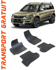Skoda Yeti, Hatchback, fabricat din 06.2009 - 11.2017, set covorase auto dedicate, din cauciuc 100% Premium accesorii pentru autoturismul tau - masina v153048