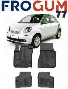 Smart Forfour II Din 2014 - Prezent, Hatchback , Set Covorase Auto Tip Tavita Premium 3D, din cauciuc accesorii pentru autoturismul tau - masina v165949