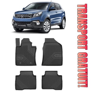 Ssang Yong Korando IV Din 09.2019 - Prezent, Suv , Set Covorase Auto Tip Tavita Premium 3D, din cauciuc