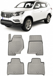 Ssang Yong Set covorase auto tip tavita compatibile Ssang Yong Rexton Y400 fabricatie 11.2017 - prezent, caroserie suv, al 3-lea rand exclus accesorii pentru autoturismul tau - masina v110961