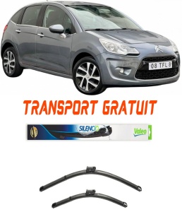 Stergatoare Citroen C3 Set 2 stergatoare parbriz Valeo 60 cm/45 cm pentru Citroen C3 I (Fc_, Fn_) din 2002-2012 (60 cm / 45 cm) accesorii pentru autoturismul tau - masina v21491