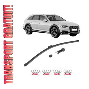 Stergator lamela spate AUDI A4 Allroad B9 (8WH, 8WJ) din 2016 - 2019, pentru luneta auto, Valeo HydroConnect, din cauciuc siliconat rezistent, 4 Stickere Auto AUDI