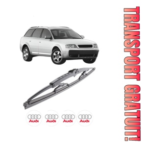 Stergator lamela spate AUDI ALLROAD C5 (4BH) din 2000 - 2005, pentru luneta auto, Bosch Twin, din cauciuc siliconat rezistent, 4 Stickere Auto AUDI