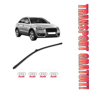 Stergator lamela spate AUDI Q3 (8UB, 8UG) din 2011 - 2018, pentru luneta auto, Bosch Aerotwin, din cauciuc siliconat rezistent, 4 Stickere Auto AUDI